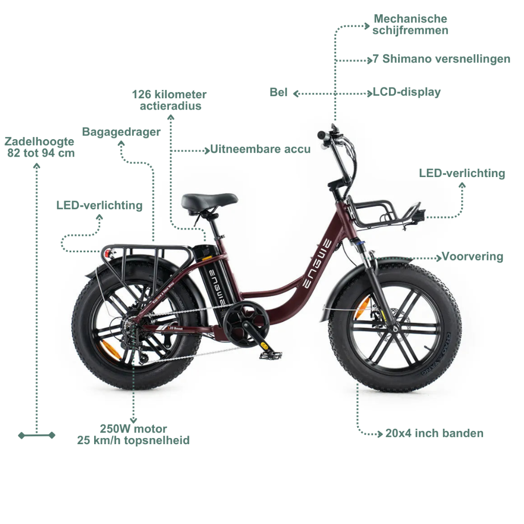 ENGWE L20 Boost - Rot (inkl. kostenlosem Frontkorb)