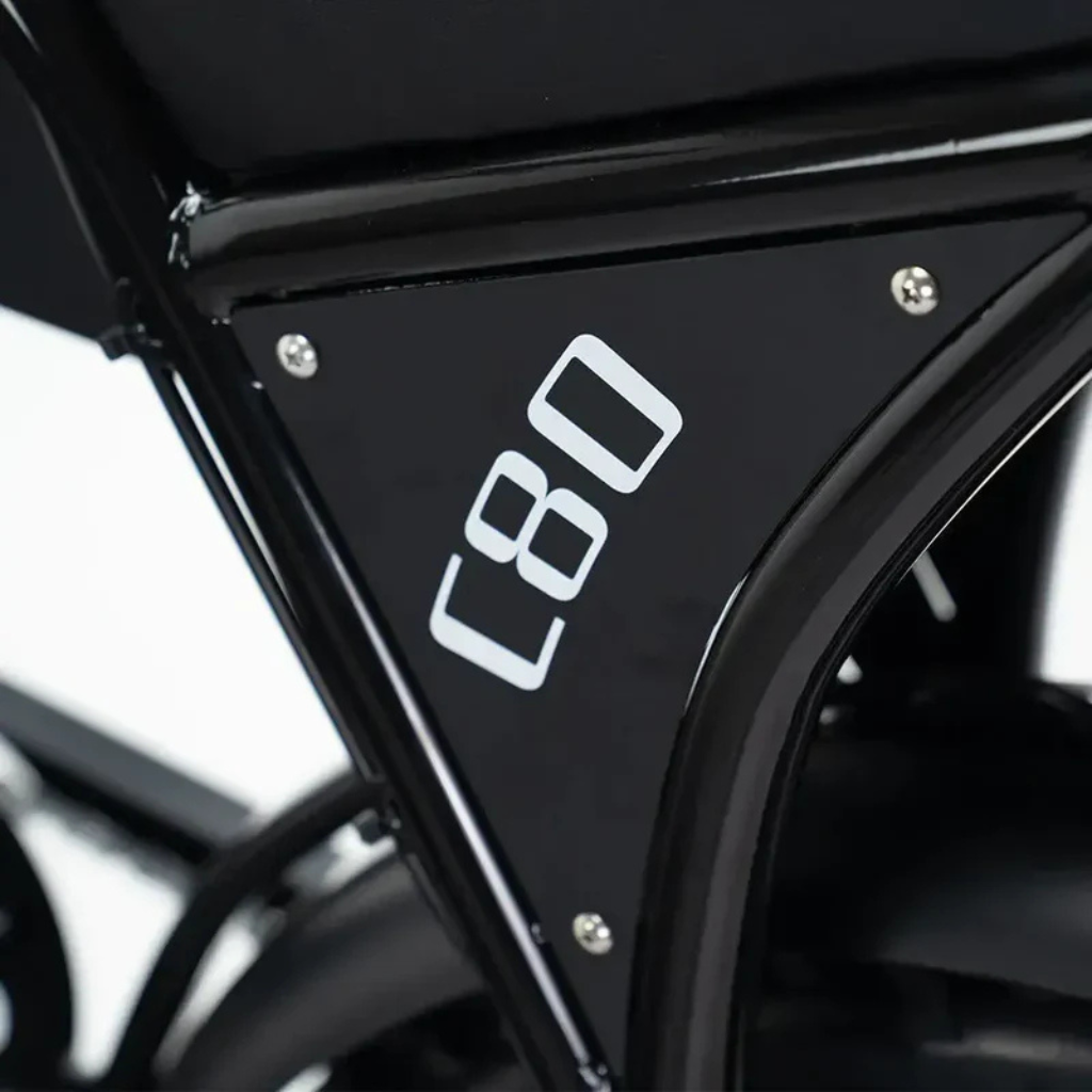 OUXI C80 Max - Zwart (dubbele accu, incl. achterzitje & alarm)OUXI C80 Max - Zwart (dubbele accu, incl. achterzitje & alarm)