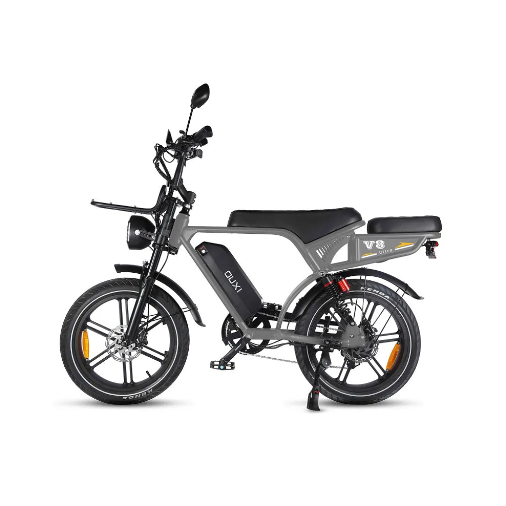 OUXI V8 Ultra - Grau (inkl. Rücksitz, Frontgepäckträger & Alarmanlage)