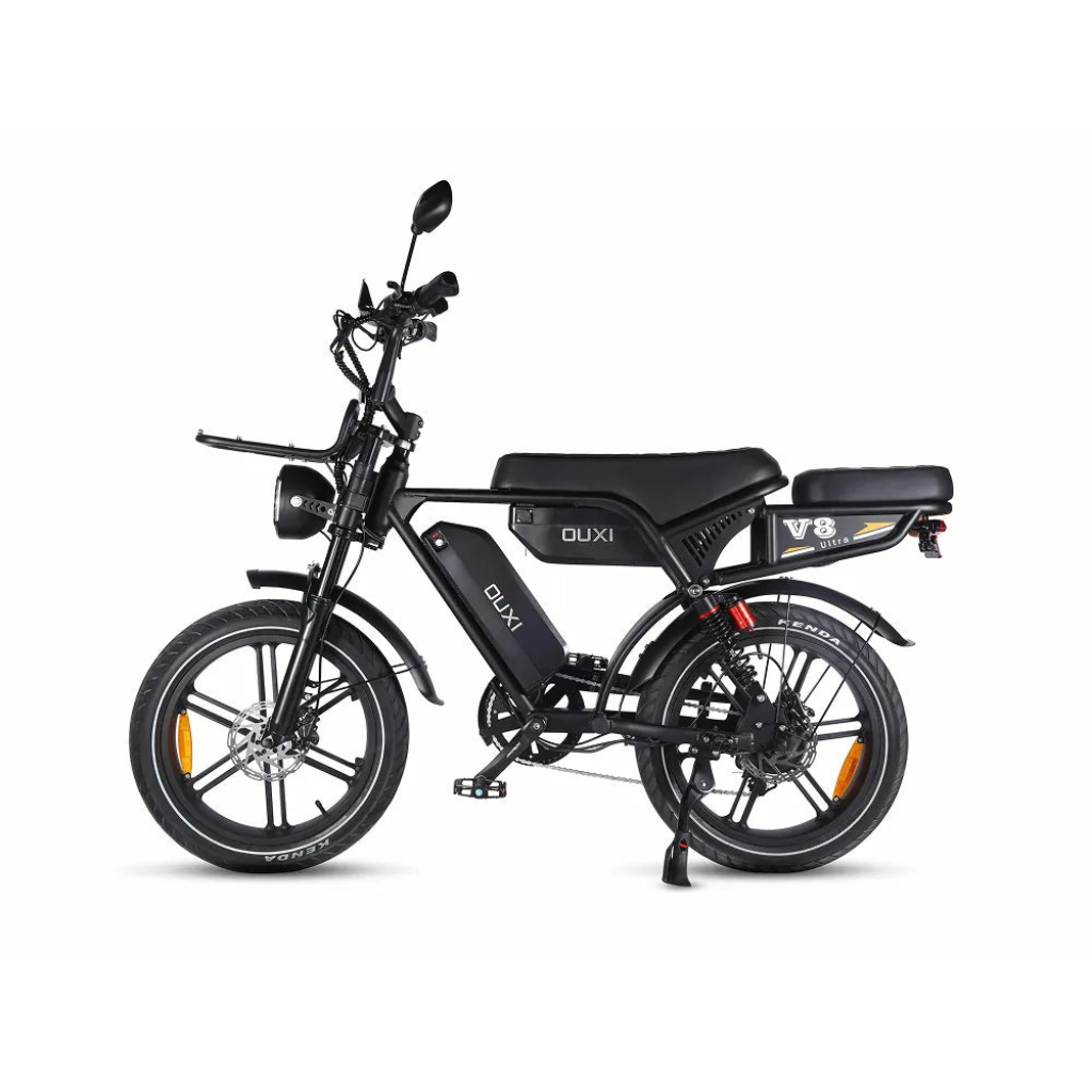 OUXI V8 Ultra Max - Schwarz (inkl. Rücksitz, Frontgepäckträger & Alarmanlage)