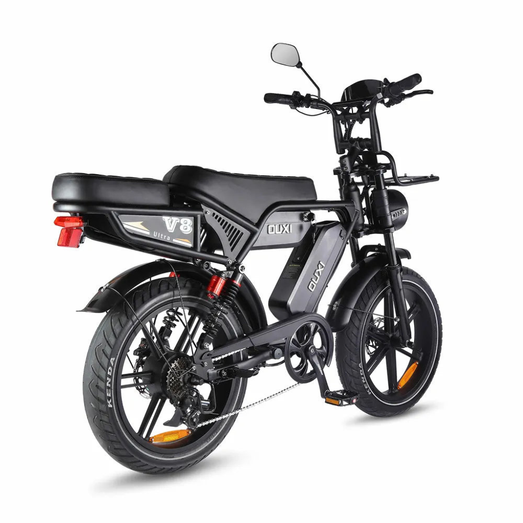OUXI V8 Ultra Max - Schwarz (inkl. Rücksitz, Frontgepäckträger & Alarmanlage)OUXI V8 Ultra Max - Schwarz (inkl. Rücksitz, Frontgepäckträger & Alarmanlage)