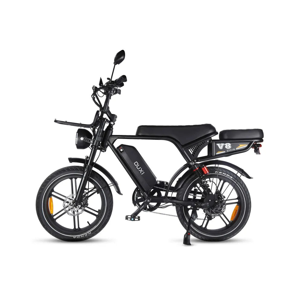OUXI V8 Ultra - Schwarz (inkl. Rücksitz, Frontgepäckträger & Alarmanlage)