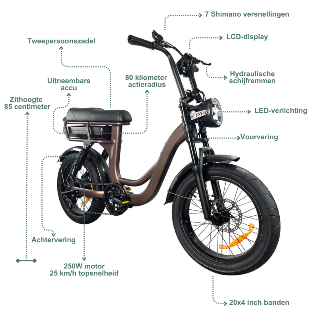 EB8 Fatbike - Kaffee