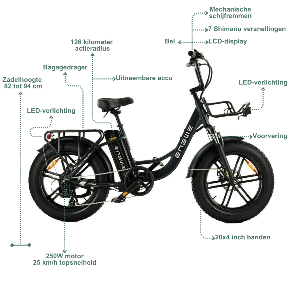 ENGWE L20 Boost - Schwarz (inkl. kostenlosem Frontkorb)