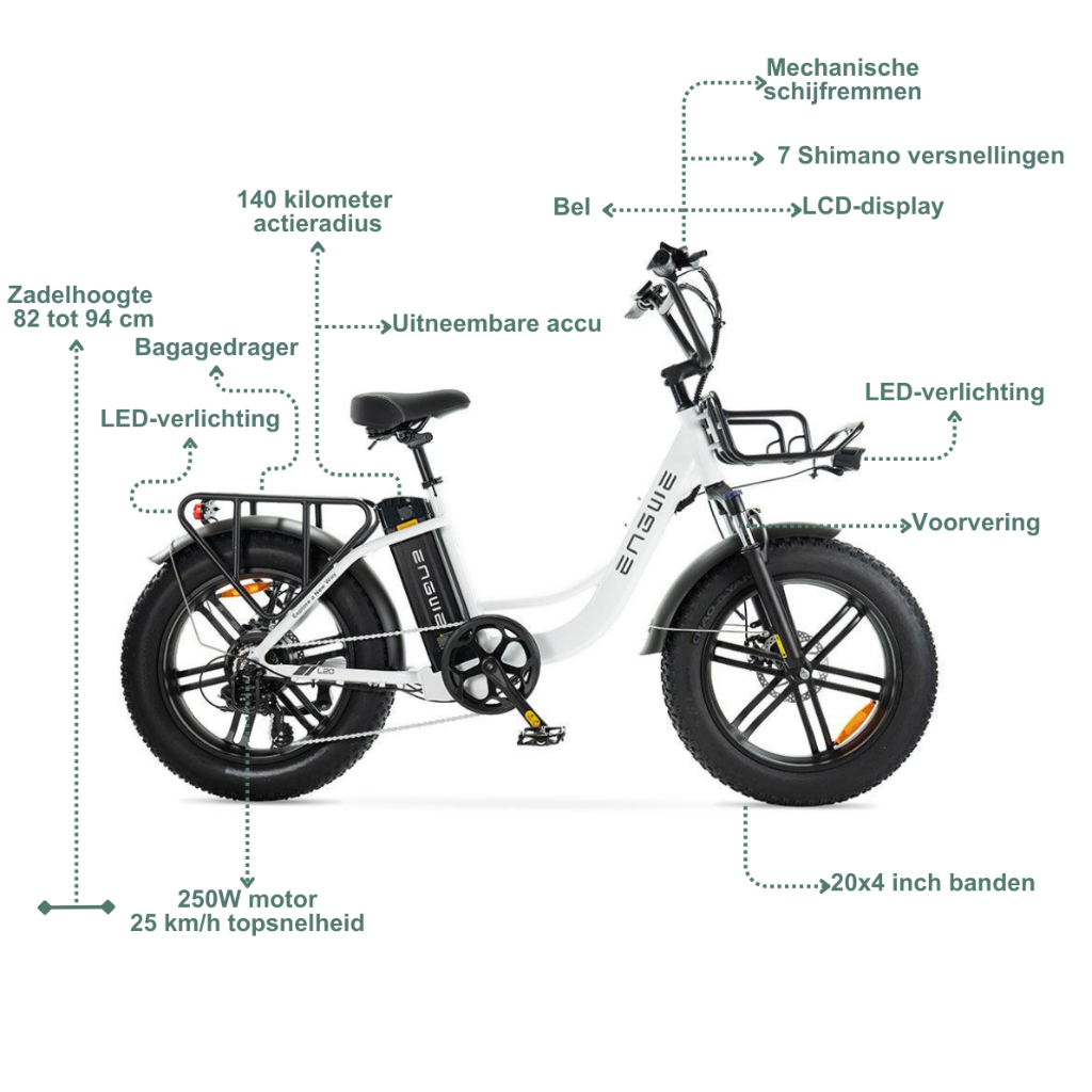 ENGWE L20 - Weiß (inkl. kostenlosem Frontkorb)