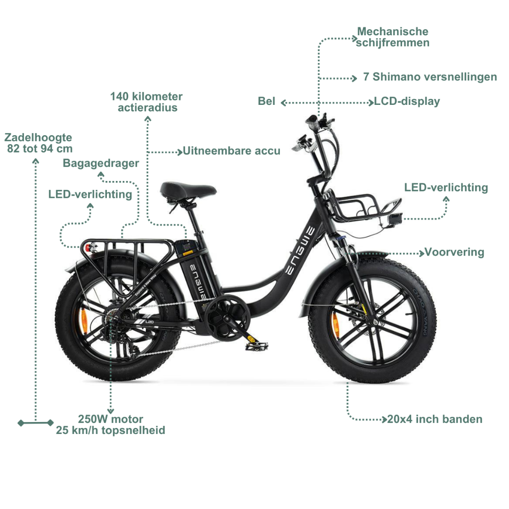 ENGWE L20 - Schwarz (inkl. kostenlosem Frontkorb)