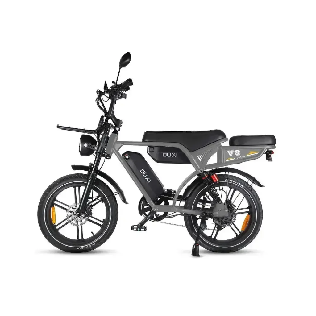 OUXI V8 Ultra Max - Grau (inkl. Rücksitz, Frontgepäckträger & Alarmanlage)