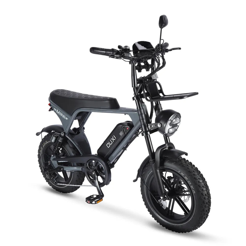 OUXI V8 Ultra Mini - Grau (inkl. Fußstützen, Frontgepäckträger & Alarmanlage)OUXI V8 Ultra Mini - Grau (inkl. Fußstützen, Frontgepäckträger & Alarmanlage)