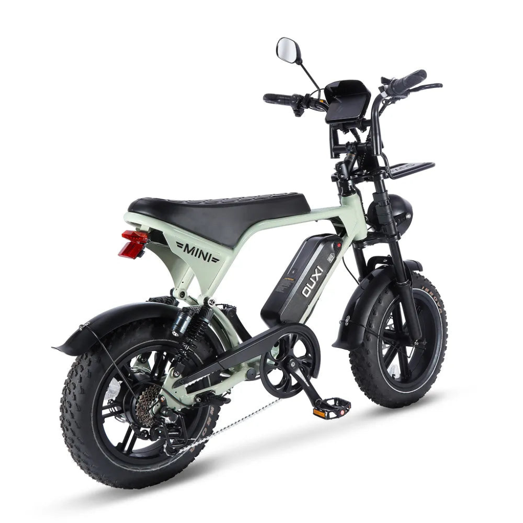 OUXI V8 Ultra Mini - Grün (inkl. Fußstützen, Frontgepäckträger & Alarmanlage)OUXI V8 Ultra Mini - Grün (inkl. Fußstützen, Frontgepäckträger & Alarmanlage)