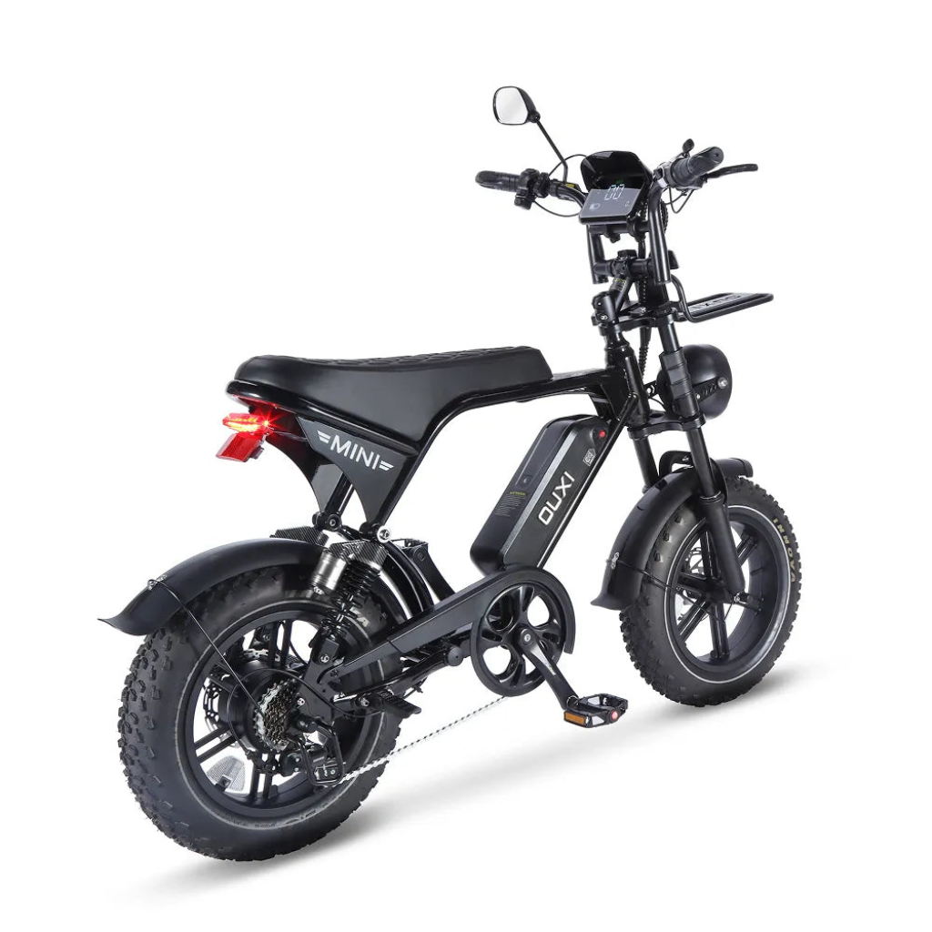 OUXI V8 Ultra Mini - Schwarz (inkl. Fußstützen, Frontgepäckträger & Alarmanlage)OUXI V8 Ultra Mini - Schwarz (inkl. Fußstützen, Frontgepäckträger & Alarmanlage)